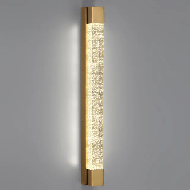 Накладное бра Odeon Light в бронзе с прямоугольными хрустальными элементами, стиль Арт-деко, ракурс 4