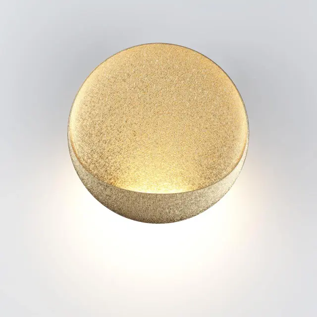 Накладное бра Odeon Light VELA, золотой матовый металл и акрил с рельефным декором, диаметр 200 мм, ракурс 3