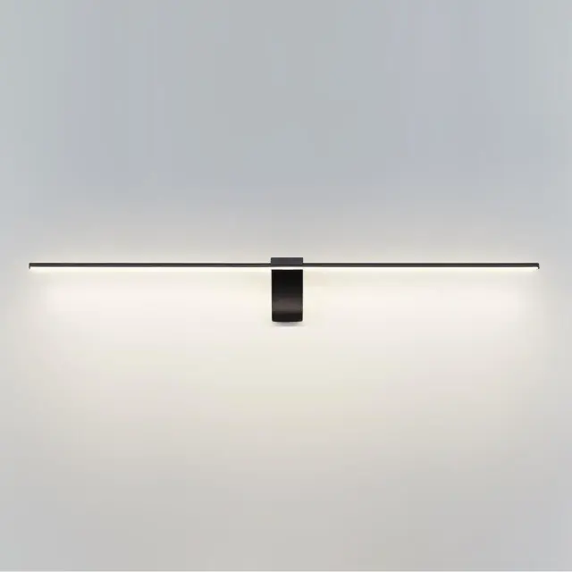 Подсветка для картин Odeon Light черная, минималистичный дизайн, узкий корпус из металла и матового акрила, ракурс 3
