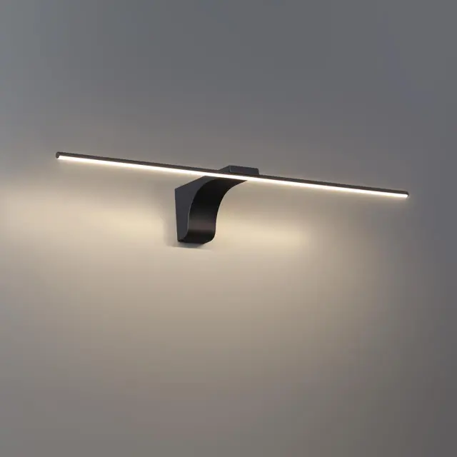 Подсветка для картин Odeon Light, минималистичный дизайн, черный матовый металл и акрил, ракурс 4