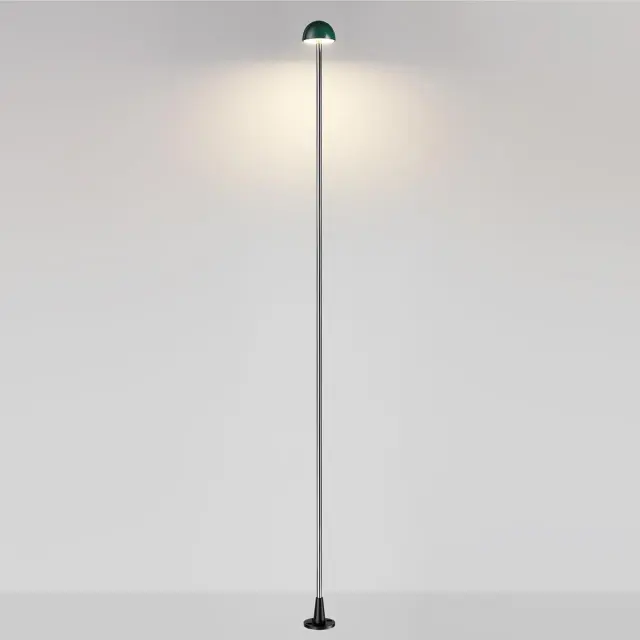 Наземный уличный светильник Odeon Light VERDE, черный матовый корпус и зеленый матовый акрил, ракурс 3