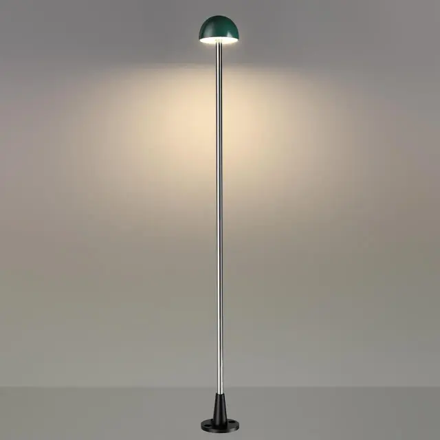 Уличный торшер Odeon Light VERDE с зеленым матовым плафоном и черным металлическим корпусом, ракурс 5