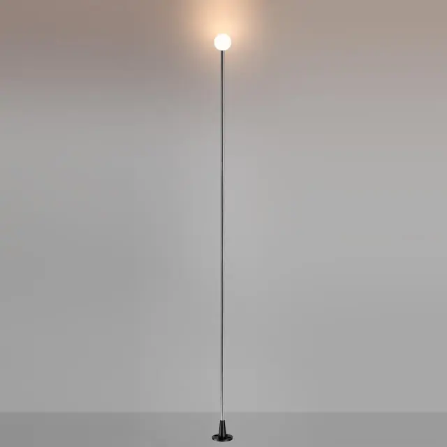Наземный уличный светильник Odeon Light, матовый черный металл и белый акрил, минималистичный дизайн, ракурс 5