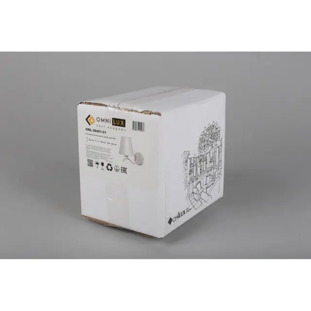 Бра Omnilux OML-28401-01 UGENTO — белое золото, ракурс 4