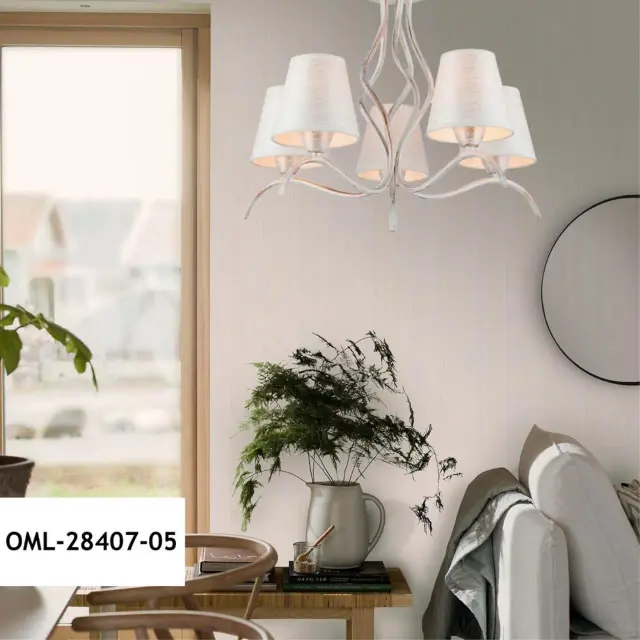 Люстра Omnilux OML-28407-05 UGENTO — белое золото, ракурс 3