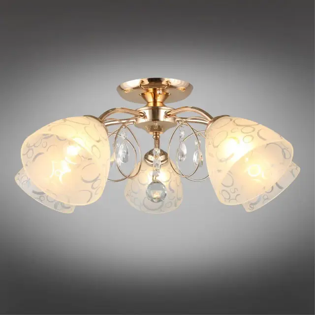 Люстра Omnilux OML-29007-05 CASTELLARO — золотой, ракурс 2