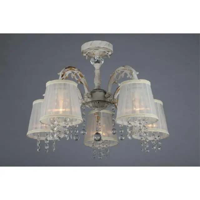 Люстра Omnilux OML-30007-05 ABILENE — белое золото, ракурс 2
