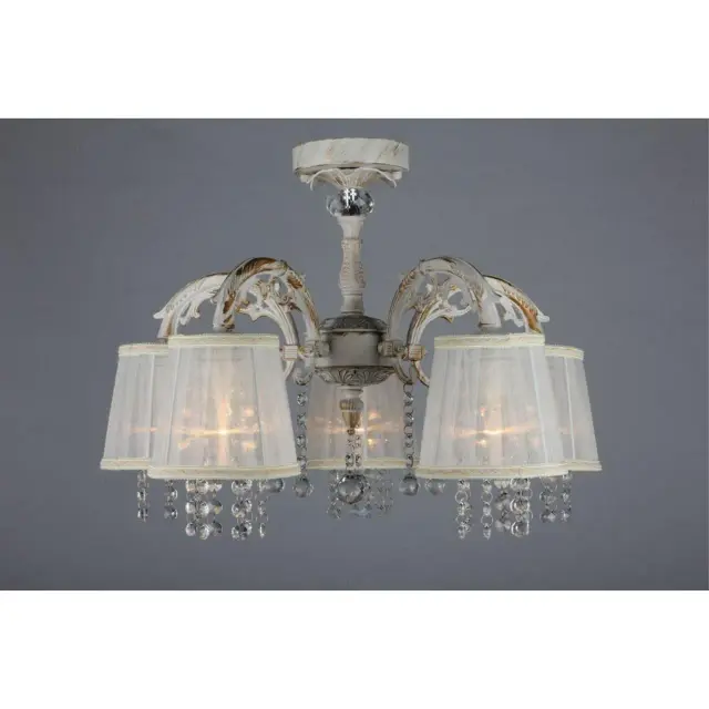 Люстра Omnilux OML-30007-05 ABILENE — белое золото, ракурс 3