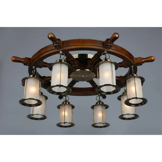 Люстра Omnilux OML-50307-08 FLOK — белый, ракурс 3
