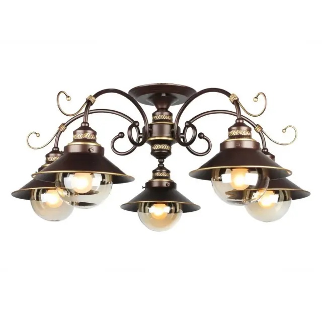 Люстра Omnilux OML-50407-05 FARTOL — коричневый