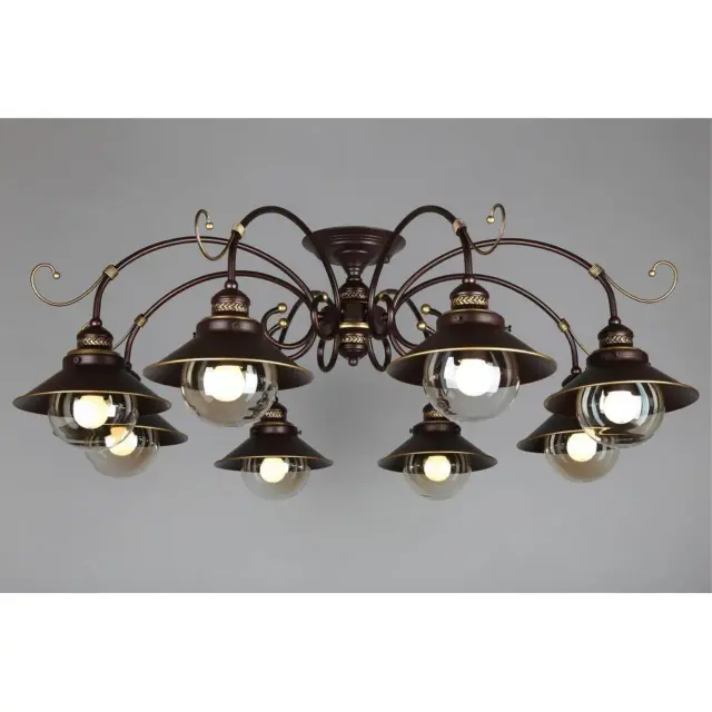 Люстра Omnilux OML-50407-08 FARTOL — коричневый, ракурс 2