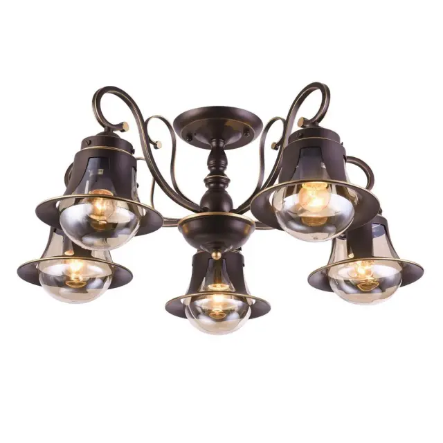Люстра Omnilux OML-50607-05 MOLFETTA — коричневый