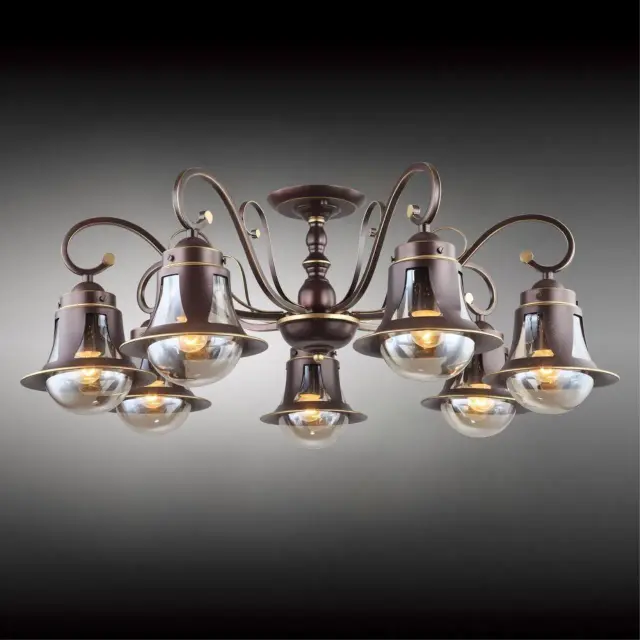 Люстра Omnilux OML-50607-07 MOLFETTA — коричневый, ракурс 2