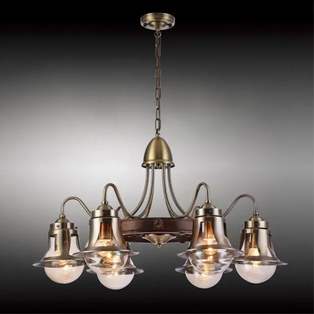 Люстра Omnilux OML-50703-06 CROCE — бронза, ракурс 2