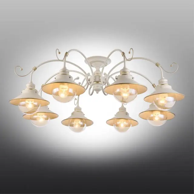 Люстра Omnilux OML-50807-08 TORRI — белое золото, ракурс 2