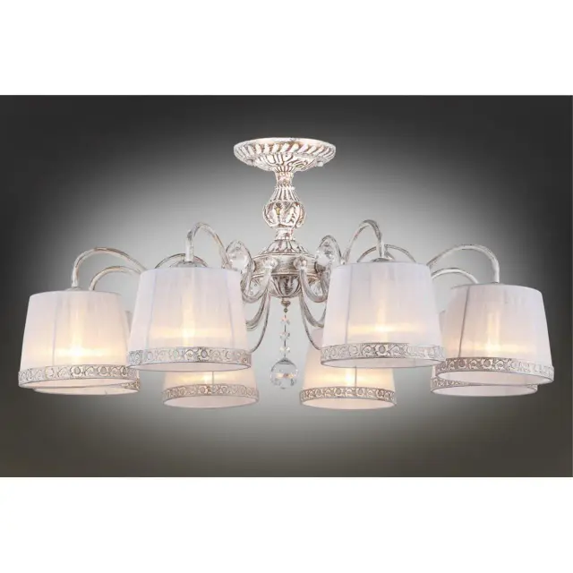 Люстра Omnilux OML-54107-08 CAMPOVAGLIO — белое золото, ракурс 2