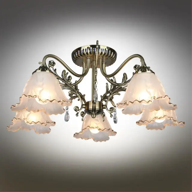 Люстра Omnilux OML-54807-05 PETRARA — бронза, ракурс 2
