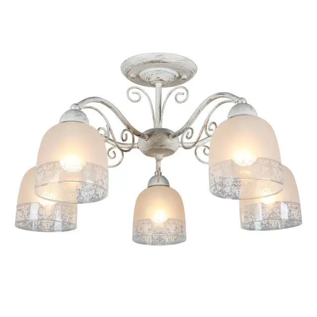 Люстра Omnilux OML-54907-05 FERRARO — белое золото