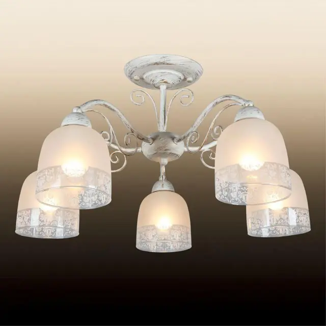 Люстра Omnilux OML-54907-05 FERRARO — белое золото, ракурс 3