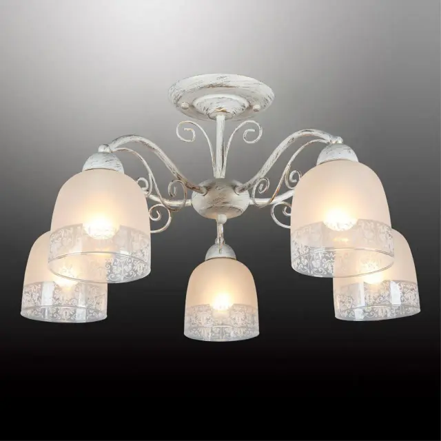 Люстра Omnilux OML-54907-05 FERRARO — белое золото, ракурс 4