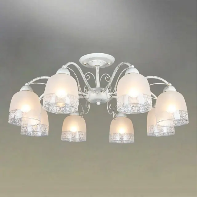 Люстра Omnilux OML-54907-08 FERRARO — белое золото, ракурс 2