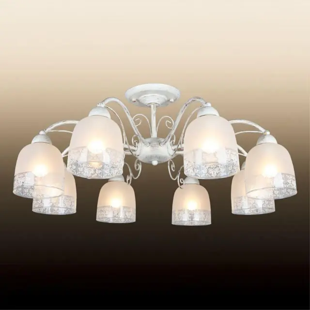 Люстра Omnilux OML-54907-08 FERRARO — белое золото, ракурс 3
