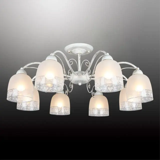 Люстра Omnilux OML-54907-08 FERRARO — белое золото, ракурс 4