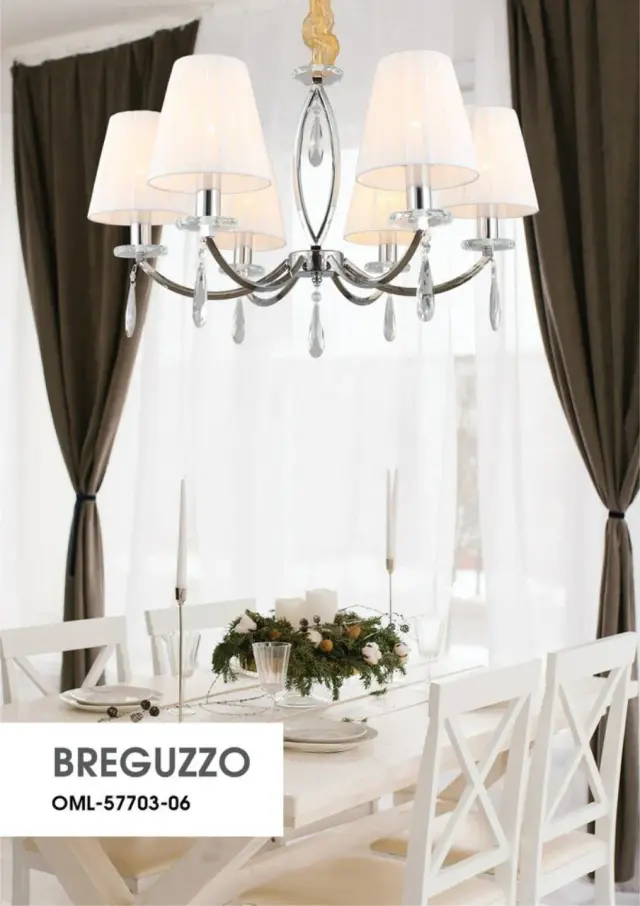 Люстра Omnilux OML-57703-06 BREGUZZO — хром, ракурс 3