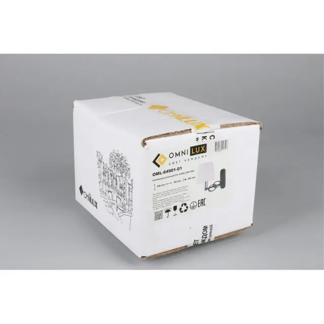 Бра Omnilux OML-64901-01 REGGELLO — черный, ракурс 4