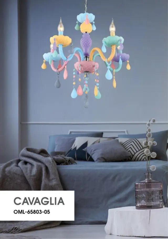 Люстра Omnilux OML-65803-05 CAVAGLIA — цветной, ракурс 4