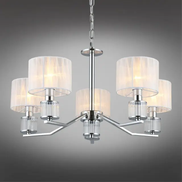 Люстра Omnilux OML-66403-05 GRANDATE — хром, ракурс 2