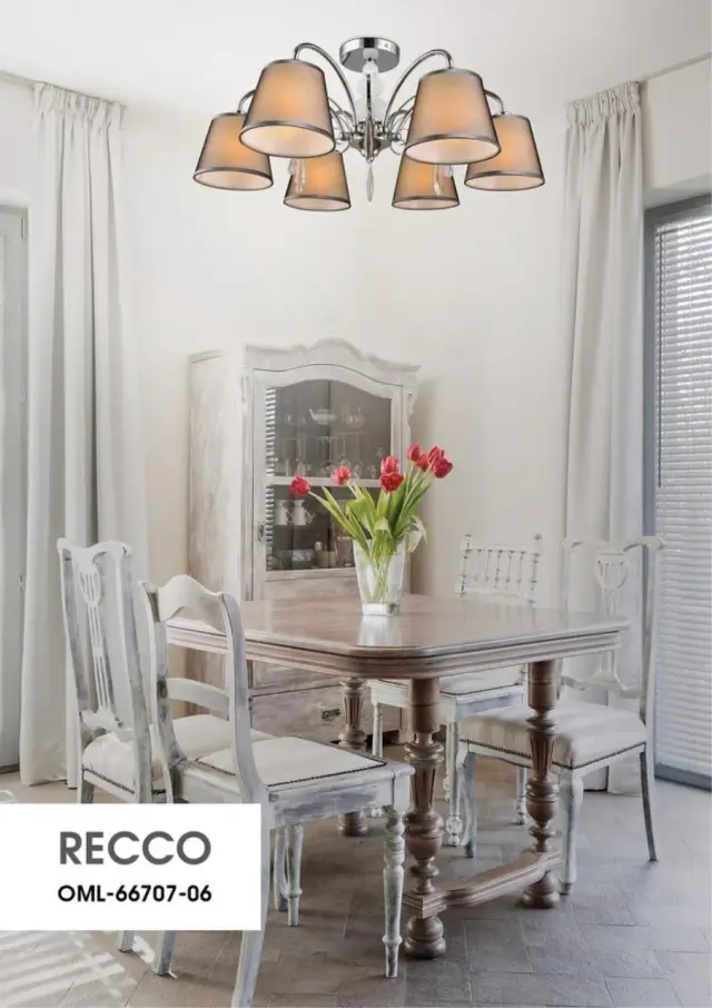Люстра Omnilux OML-66707-06 RECCO — хром, ракурс 3