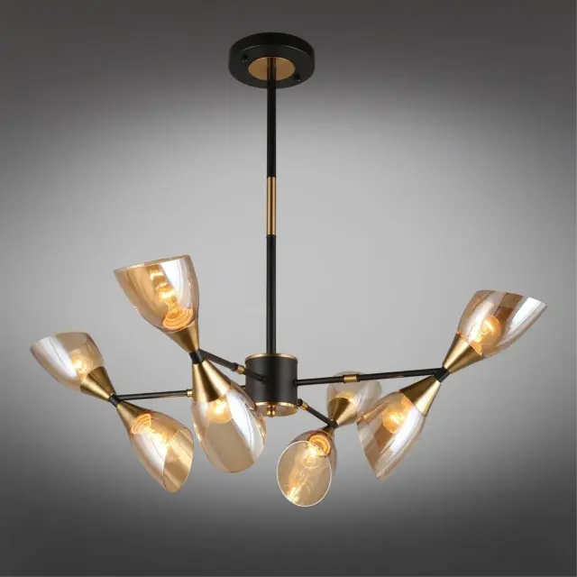 Люстра Omnilux OML-66807-08 ONNO — черный, ракурс 2