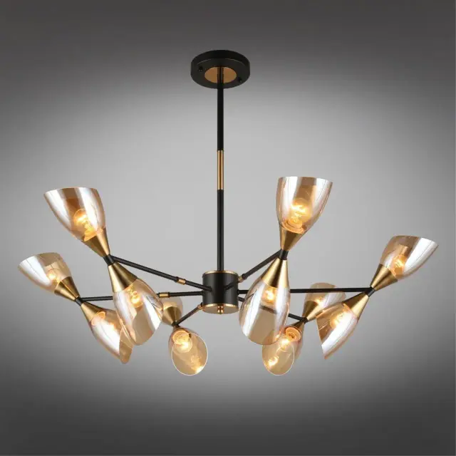 Люстра Omnilux OML-66807-12 ONNO — черный, ракурс 2