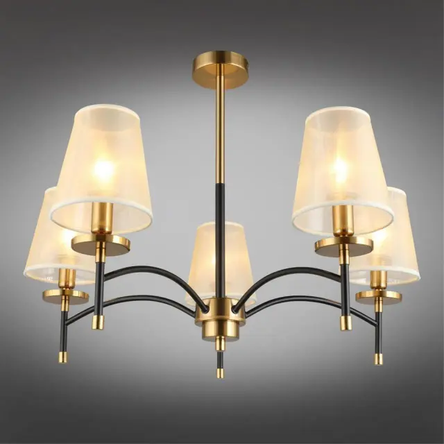 Люстра Omnilux OML-67307-05 ABRIOLA — золотой, ракурс 2