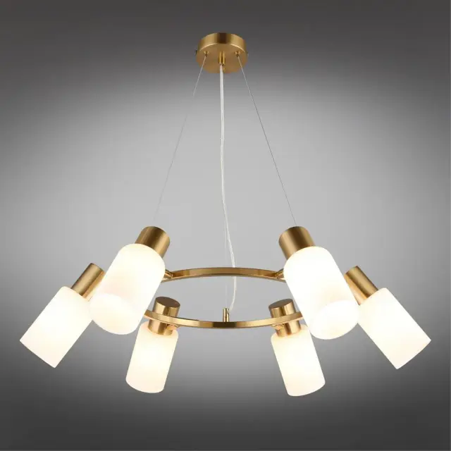Люстра Omnilux OML-69103-06 ALES — латунь, ракурс 2
