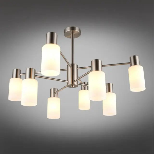 Люстра Omnilux OML-69117-08 ALES — никель, ракурс 2