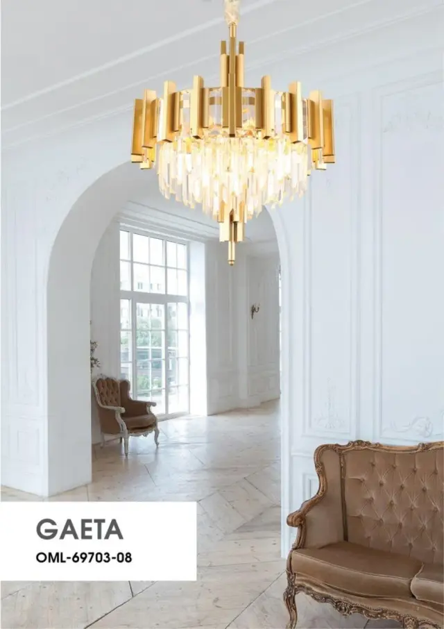 Люстра Omnilux OML-69703-08 GAETA — золотой, ракурс 3