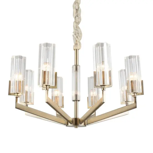 Люстра Omnilux OML-69903-08 LEDRO — бронза