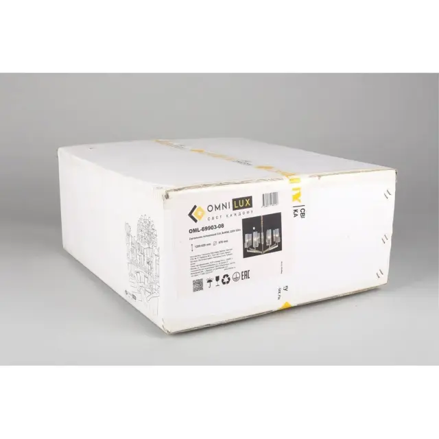 Люстра Omnilux OML-69903-08 LEDRO — бронза, ракурс 11