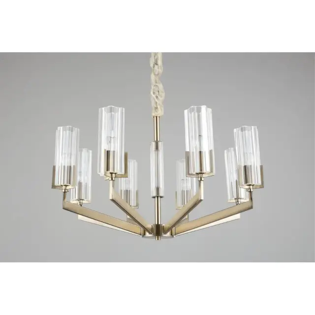 Люстра Omnilux OML-69903-08 LEDRO — бронза, ракурс 4