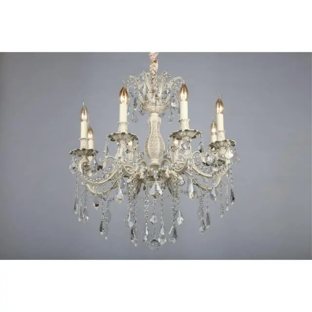 Люстра Omnilux OML-74403-08 LEONA — бежевый, ракурс 2