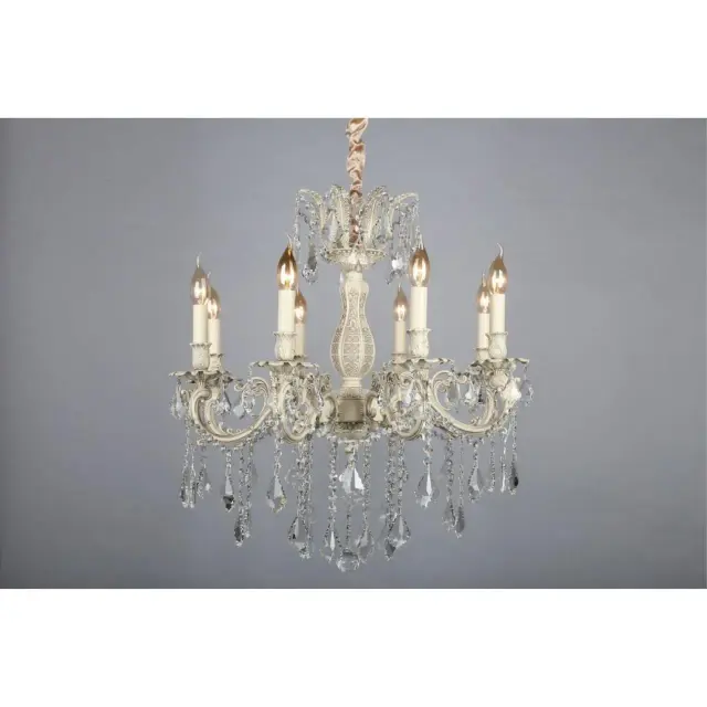 Люстра Omnilux OML-74403-08 LEONA — бежевый, ракурс 4
