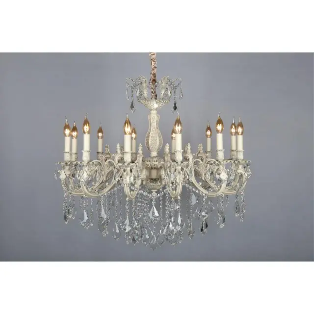 Люстра Omnilux OML-74403-12 LEONA — бежевый, ракурс 2