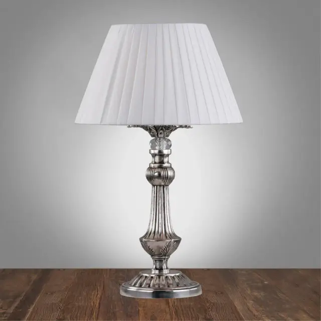 Настольная лампа Omnilux OML-75414-01 MIGLIANICO — серебряный, ракурс 3
