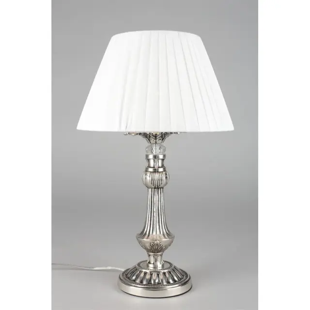 Настольная лампа Omnilux OML-75414-01 MIGLIANICO — серебряный, ракурс 4