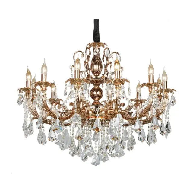 Люстра Omnilux OML-77723-12 GROSSETO — золотой