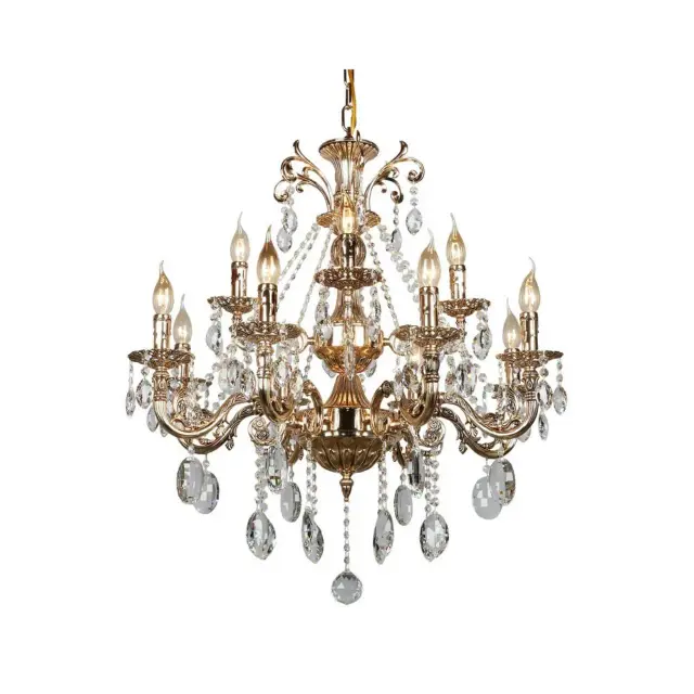 Люстра Omnilux OML-78903-12 AOSTA — золотой