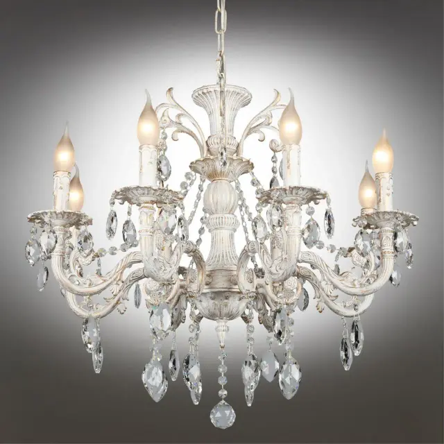 Люстра Omnilux OML-79003-08 MARTINA — белое золото, ракурс 2