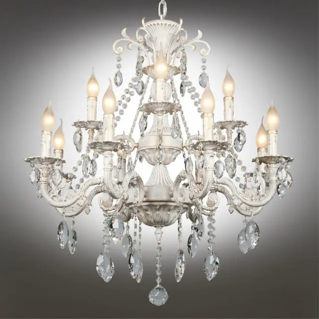 Люстра Omnilux OML-79003-12 MARTINA — белое золото, ракурс 2